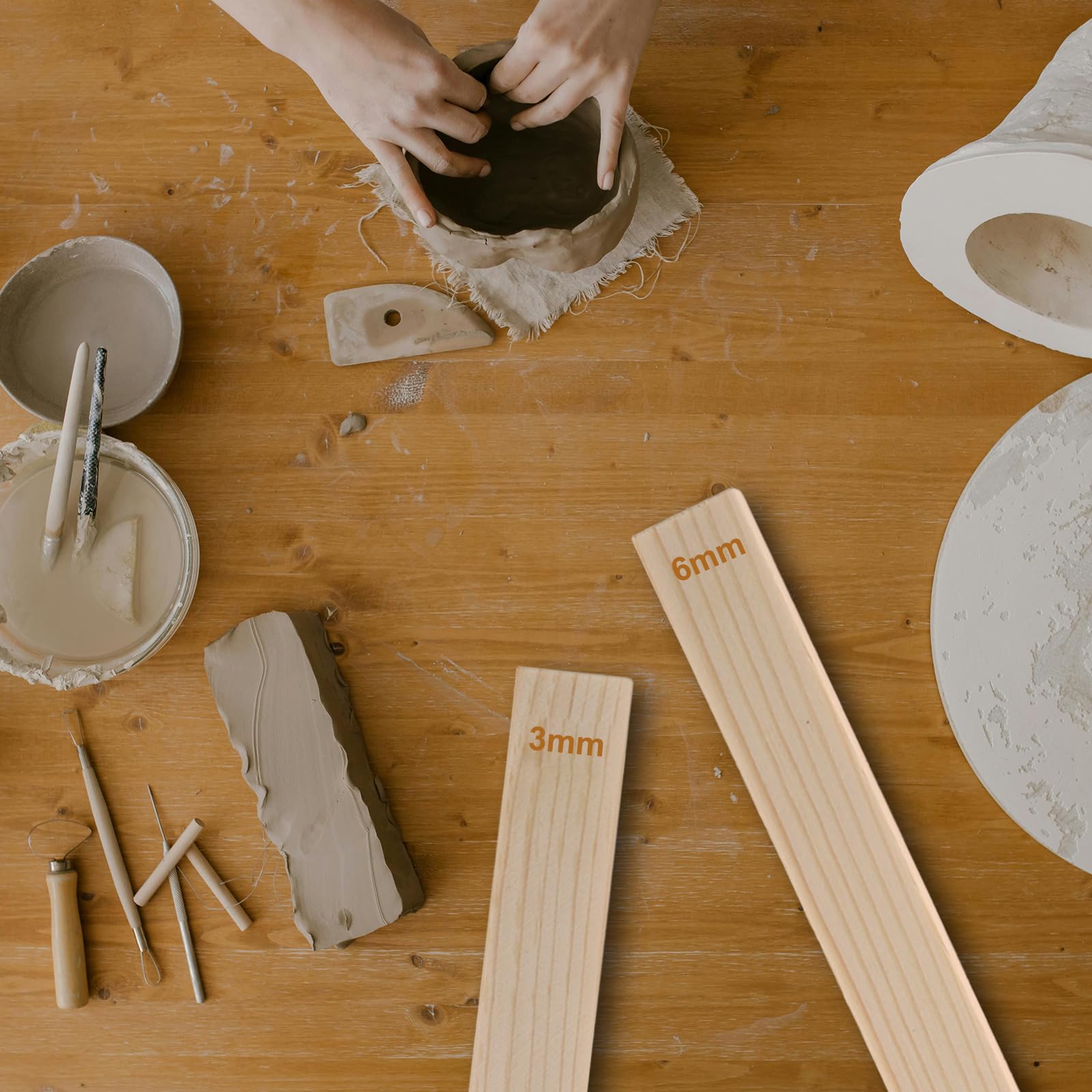 Creall Houten Kleiroller - Binnenspeelzand