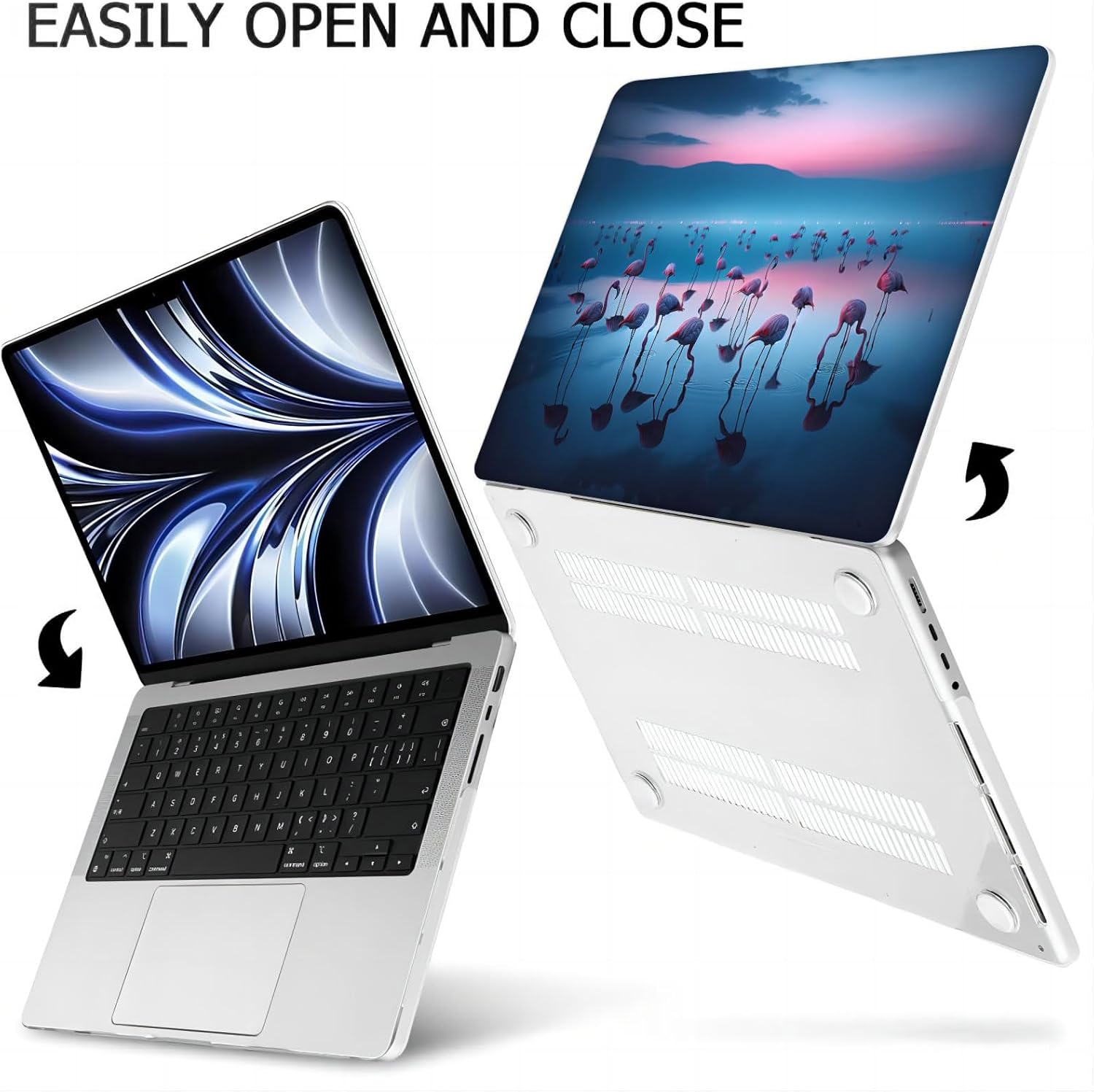 Compatible with MacBook Neo 13-inch, Hard Shell Case with Keyboard Cover and Screen Protector (A3404 A18 Pro chip, 2026 Release) - Flamingos MC24022
