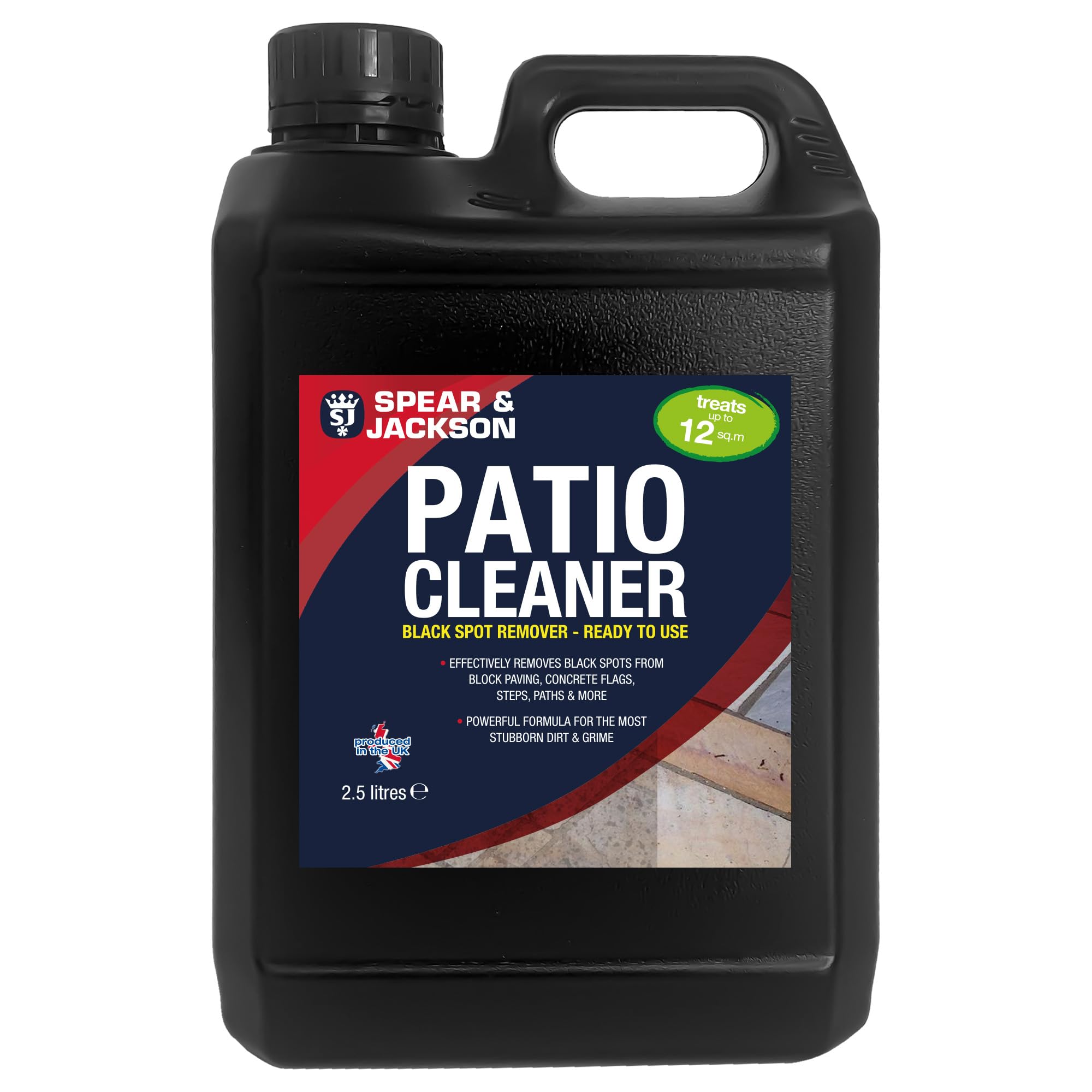 Spear & Jackson Black Spot Remover 2.5 Litre Ready to use Patio Cleaner, Powerful Formula