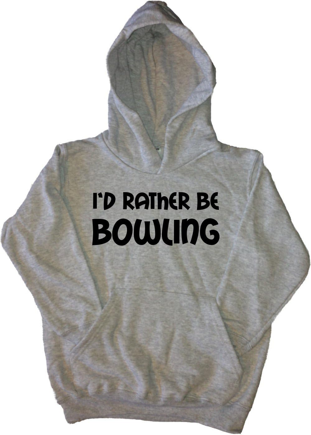 TeeTreeDesigns I'd Rather Be Bowling Grey Kids Hoodie