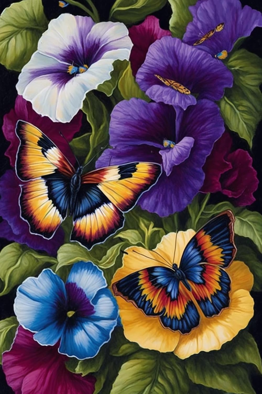 RMSGOZO Colored Dandelions Diamond Painting - Summer Night Floral Diamond Art Kits for Adults, Full Round Gemstone Crystal Cross Stitch Kit, for Wall Decor (20 X 20 Inch)