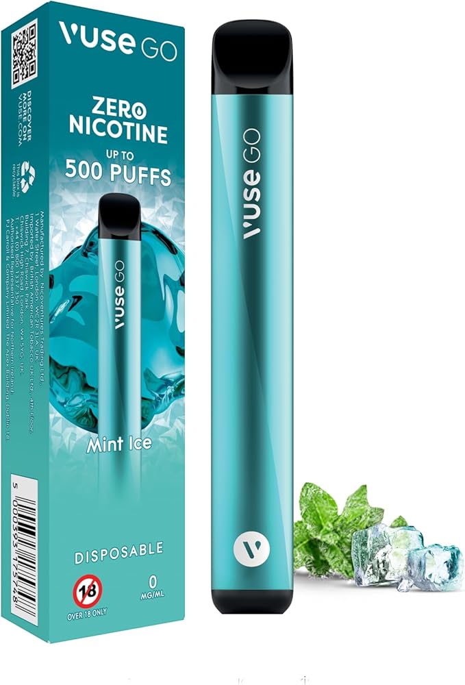 Vuse Go Disposable Vape, NicotineFree, Mint Ice Flavour, HassleFree