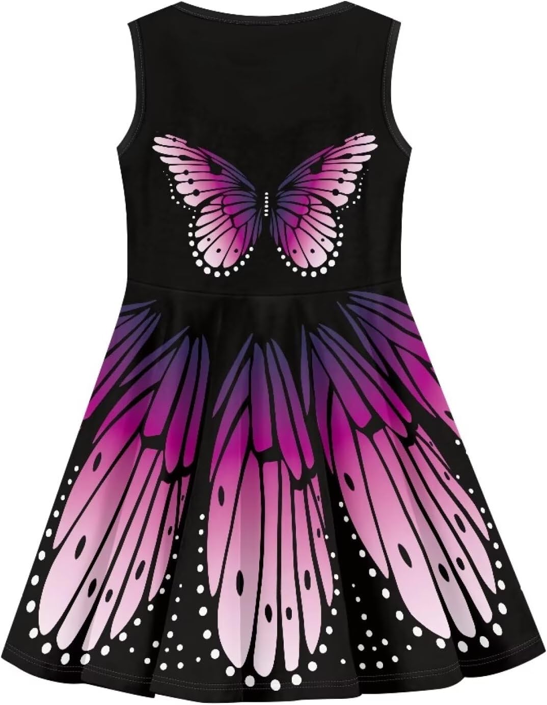 Scoop Neck High Waist Sleeveless Flowy Hem A Line Midi Dress for Girls Size 3-16