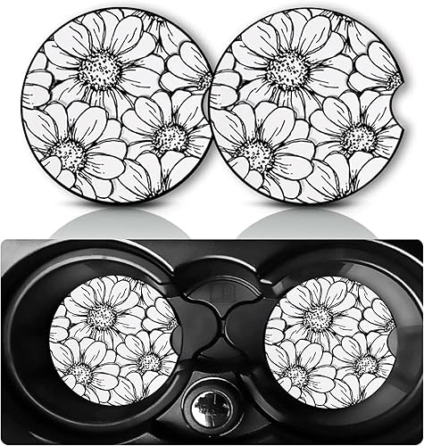 Miniatura 33 de Paquete de 2 posavasos con diseño de Driver Picks The Music, cintas de casete retro, regalos para mujeres y hombres, tapete interior del vehículo,