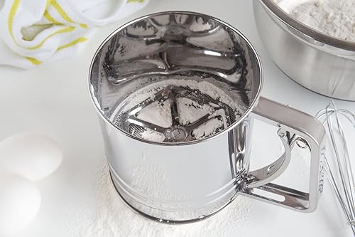Miniatura 10 de Fox Run Tamiz de harina, acero inoxidable, 1 taza, metálico