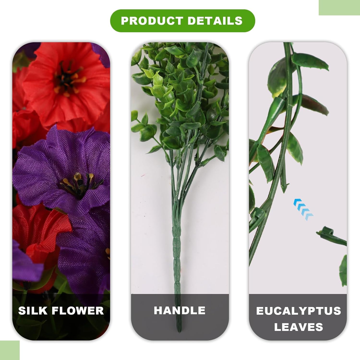 ADXORA 12 Bundles Morning Glory Artificial Flowers for Outdoor Decoration UV Resistant Fake Plastic Plants Artificial Greenery for Indoor Outdoor Garden Patio Window Box Home Decor