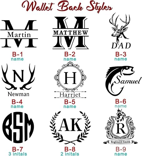 Miniatura 8 de Billetera personalizada grabada para hombre, cartera de cuero personalizada, el regalo perfecto para hombres, regalos de graduación, regalos de