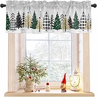 Vista 11 de Cenefas botánicas de acuarela para ventanas de cocina, cenefa de cortina de hojas verdes, cortinas cortas de rama de plantas con bolsillo