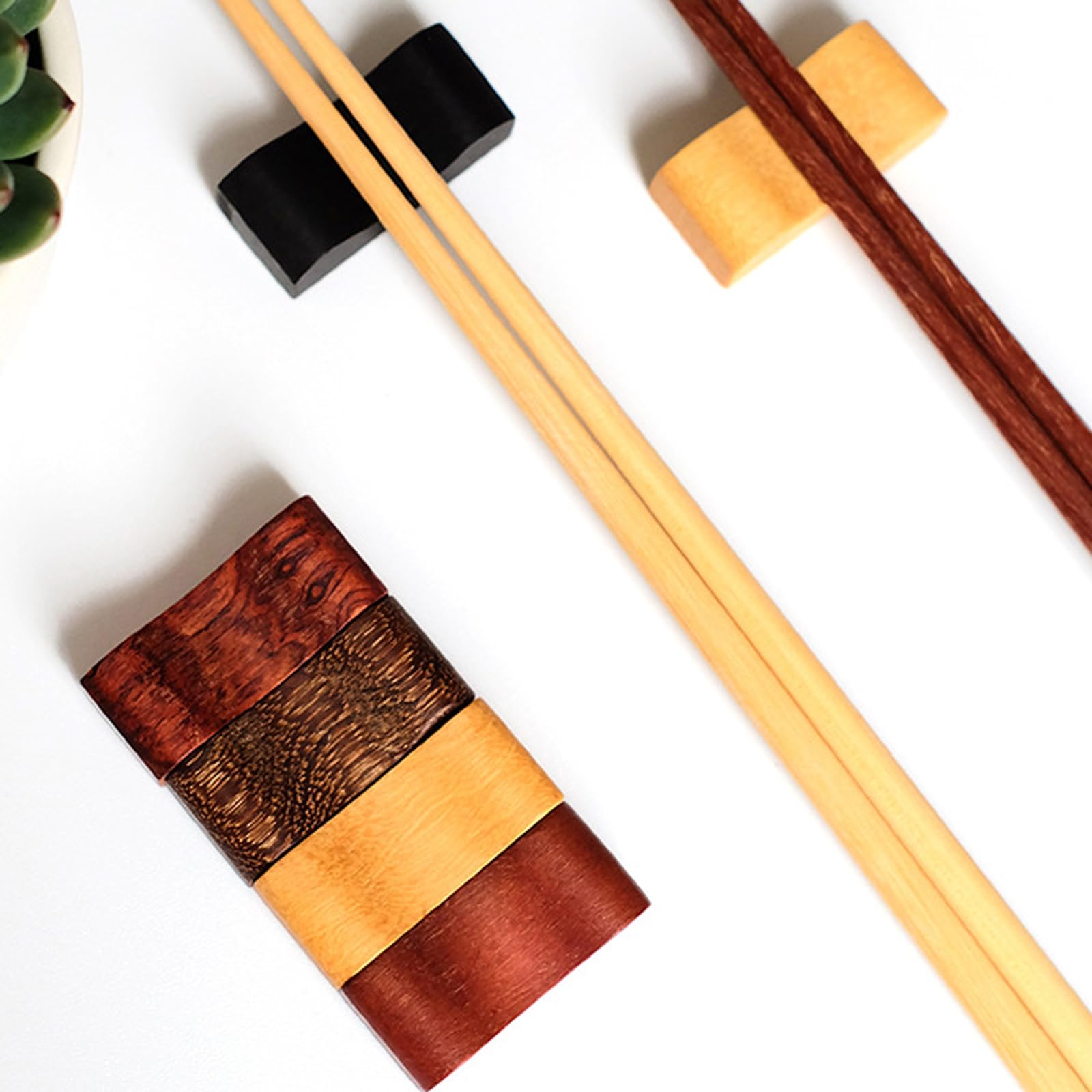 Repose-Baguettes en Bois, Support concave pour cuillères et fourchettes, idéal pour la Cuisine, Les fêtes et Autres Occasions. Facile à Nettoyer.