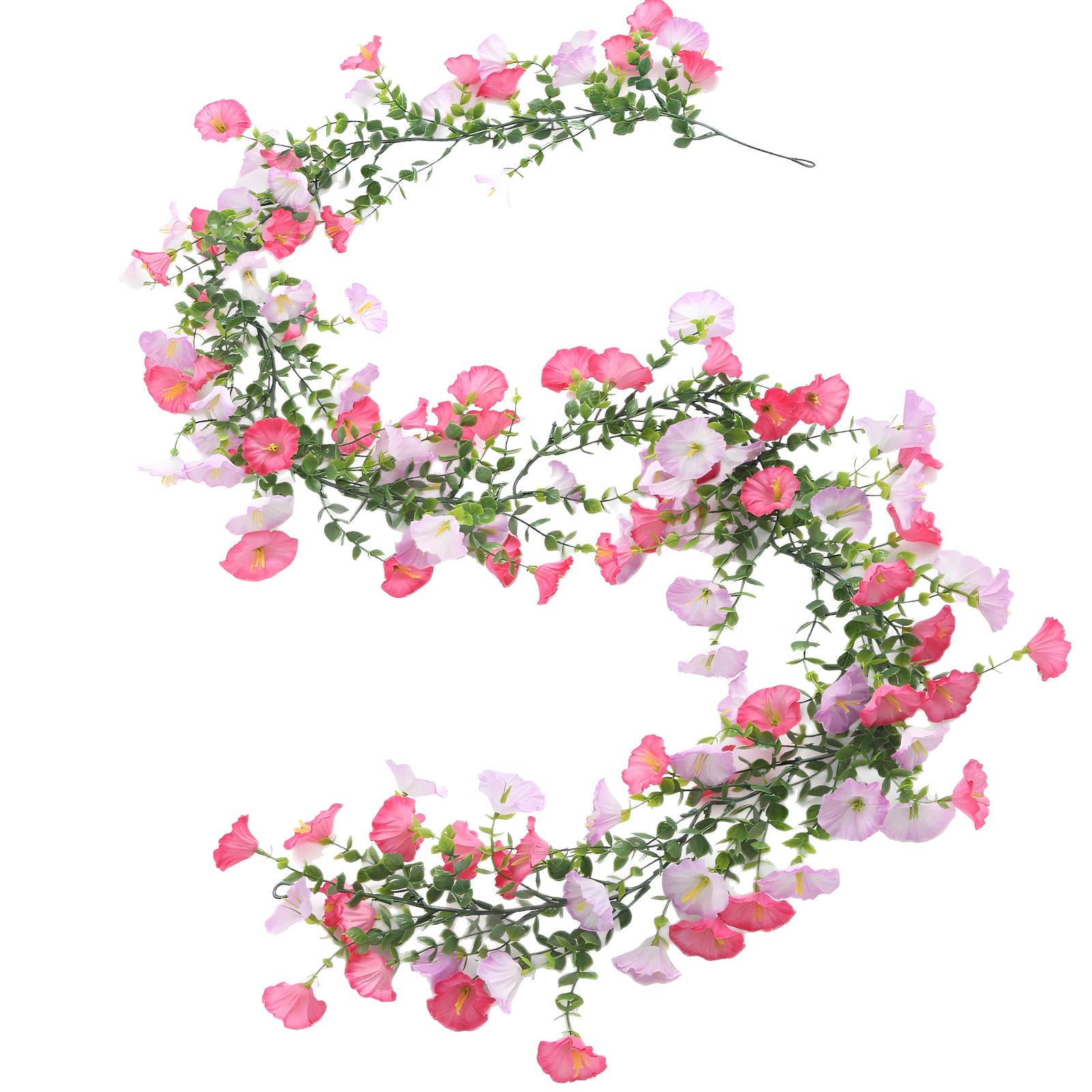 APGLSXY Flower Wreath Colorful Faux Morning Glory Garlands Perfect for Party Wedding Centerpieces Decoration Realistic Flower