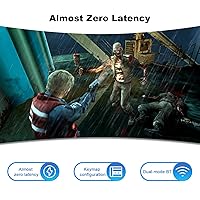 Vista 5 de Adaptador de controlador inalámbrico PS2PS1PS One - Compatible con actualización de firmware, BT de doble modo, configuración de mapa de teclas