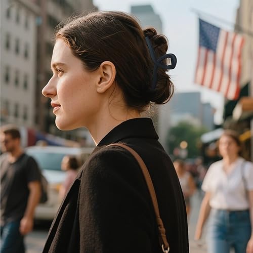 Miniatura 4 de Pinzas para el cabello de 5 pulgadas, extra grandes, antideslizantes, grandes mate, clip de mariposa para cabello fino y grueso, paquete de 2