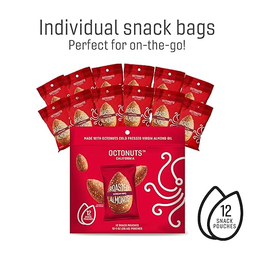 Miniatura 4 de Octonuts Almendras coreanas para barbacoa 12 paquetes de bocadillos envueltos individualmente (1 onza cada uno), aperitivos saludables para adultos