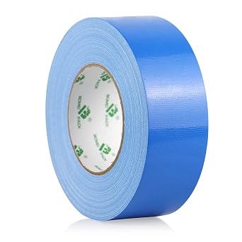 BOMEI PACK 3 Rolls Blue Duct Tape - Duct Tape Waterproof for Indoor and Outdoor Use - Fabric Tape 50 m x 50 mm (Blue)
