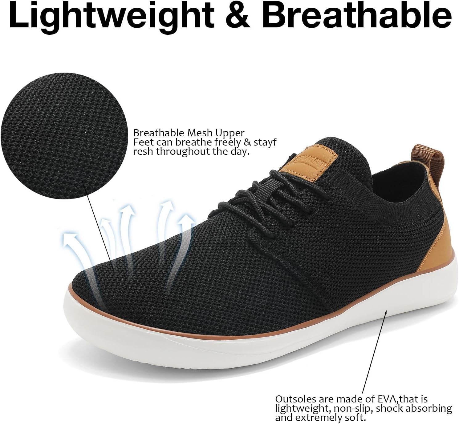CFVKPT Mens Wide Toe Box Barefoot Shoes Dress Shoes with Zero Drop Sole Business Oxfords Fashion Casual Sneakers Size 6.5-13 - Image 4