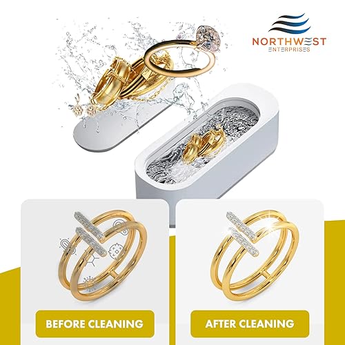 Miniatura 4 de NORTHWEST ENTERPRISES Limpiador de joyas de oro, solución ultrasónica de limpieza de joyas. Concentrado. Diseñado científicamente exclusivamente