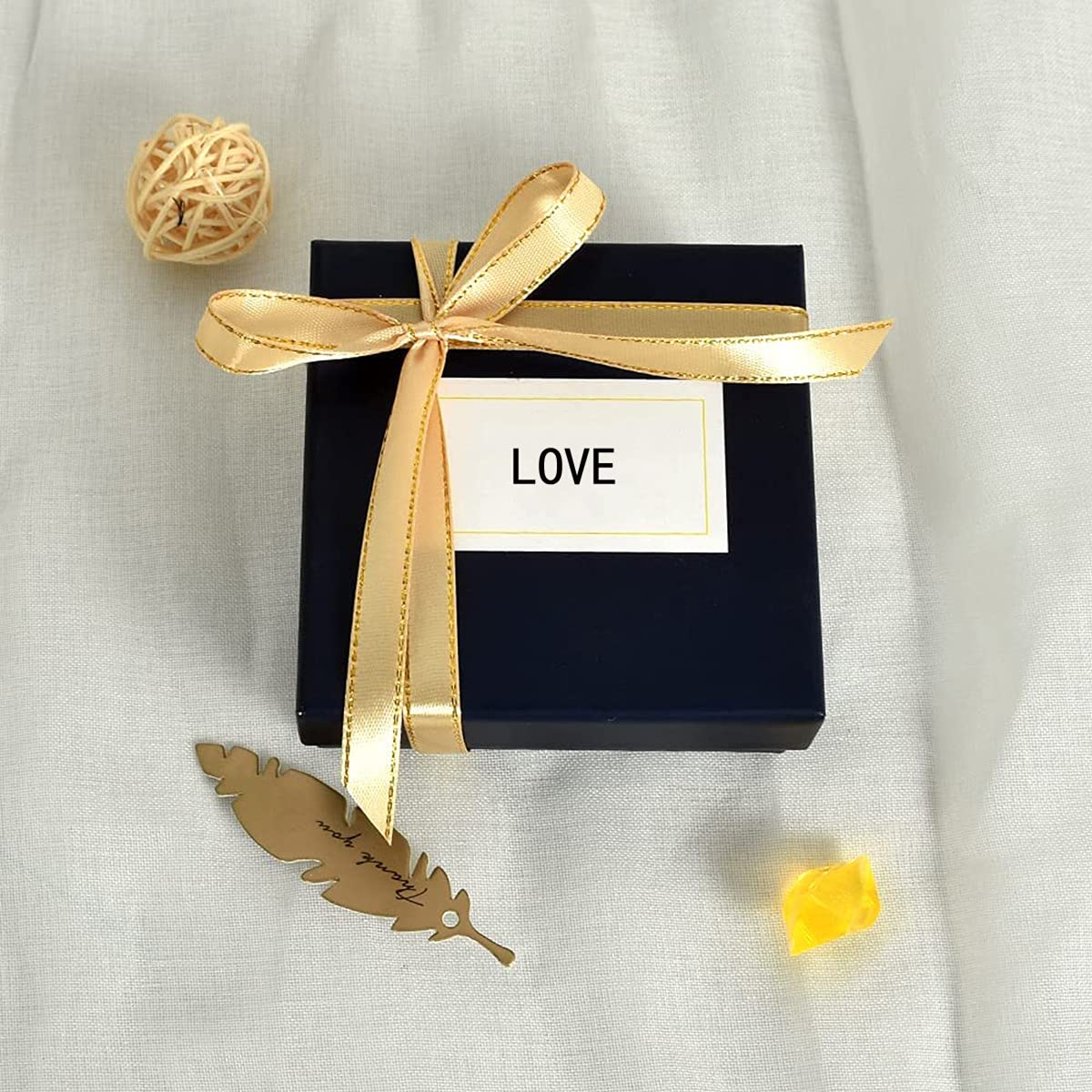 CENFRY Lot De 1 Ruban En Satin Avec Bordure Dorée De 91,4 M De Large