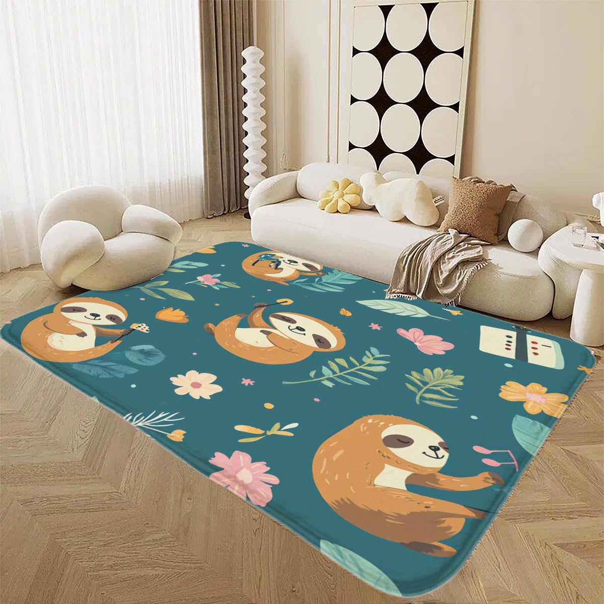 Tapis de salon résistant aux intempéries et animaux de compagnie