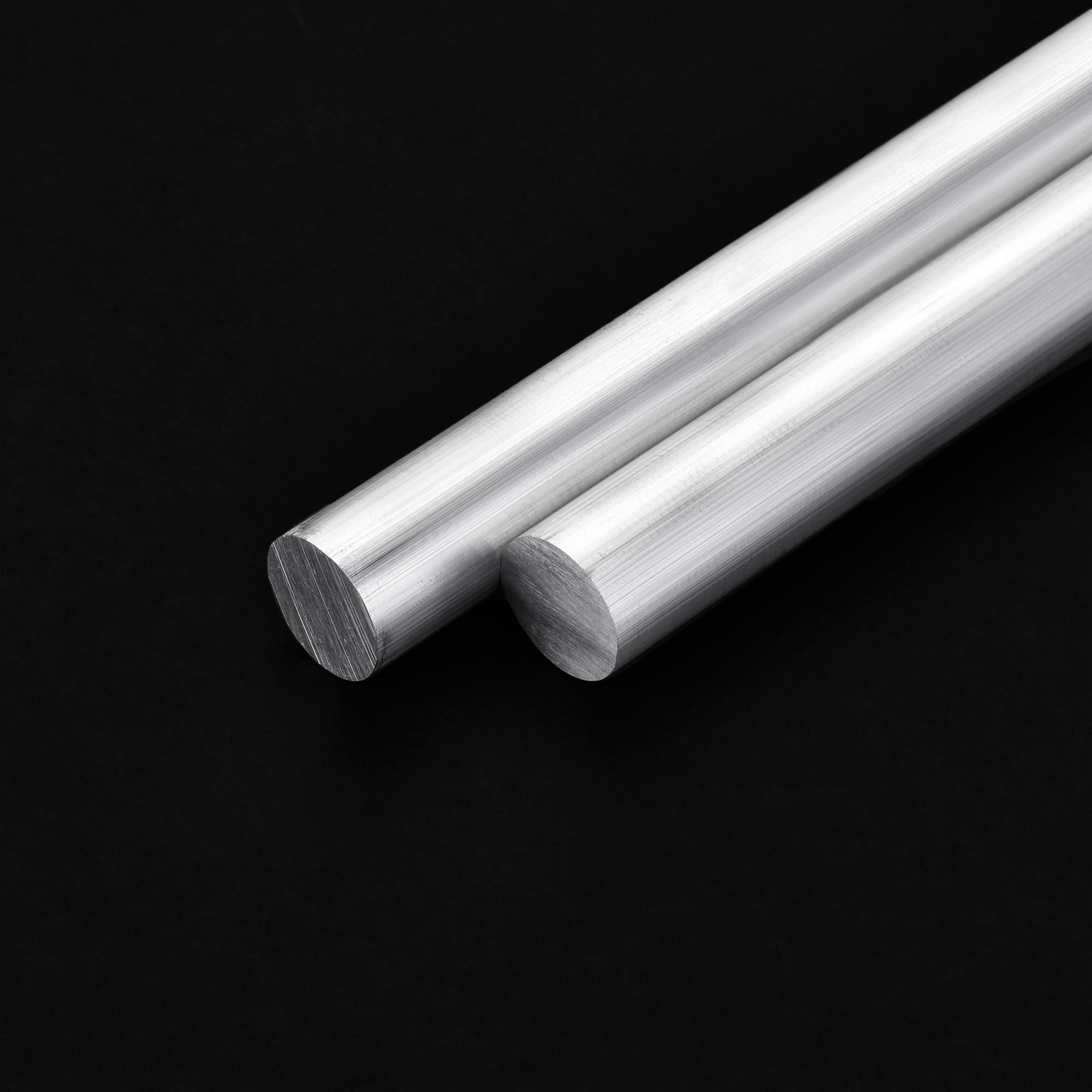 sourcing map Aluminium Solide Rond Tige Tour Barre 15mm x 250mm pour Bricolage Artisanat Outil 2Pcs