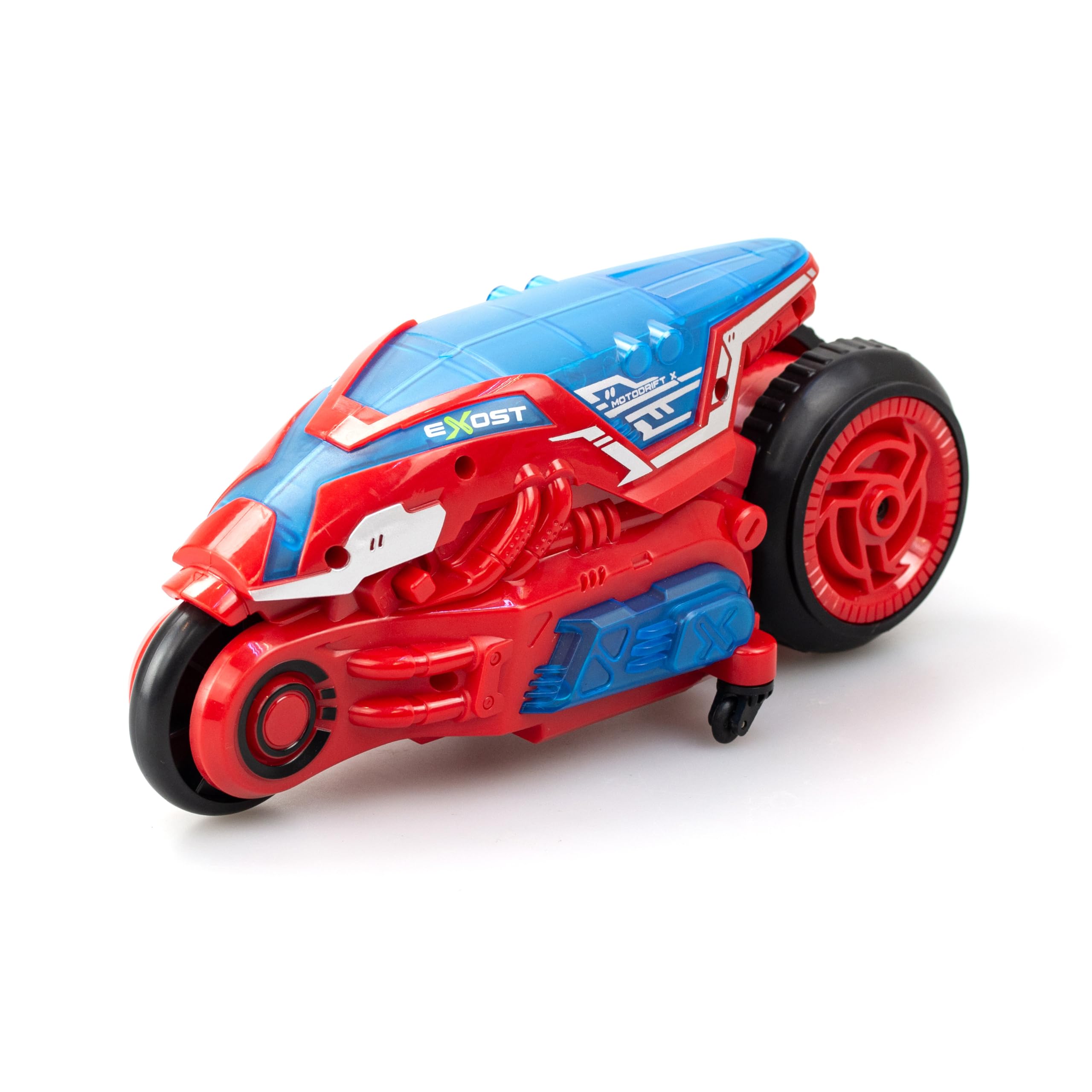 Silverlit EXOST - Moto télécommandée MOTODRIFT X - LED - 2.4Ghz –Rouge - 23 cm
