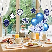 Vista 131 de Juego de decoraciones para fiesta de cumpleaños número 16, serpentinas moradas con soporte de globo de mesa morado, decoraciones de fiesta