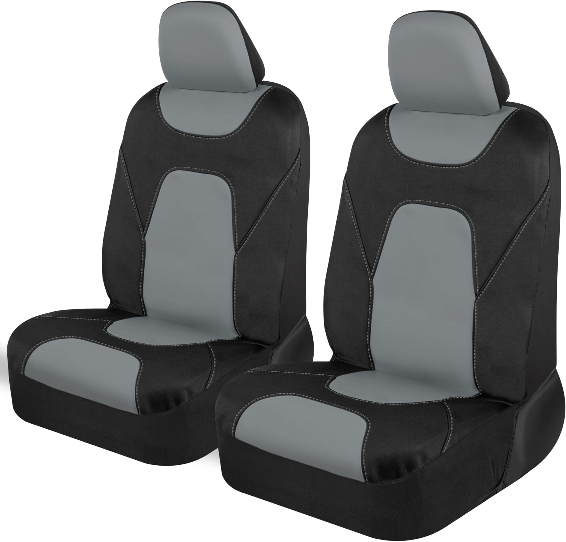 Motor Trend - OS274 AquaShield Car Seat Covers, Front – 3 Layer Waterproof Neoprene Material with Modern Sideless Design, Universal Fit for Auto Truck Van SUV