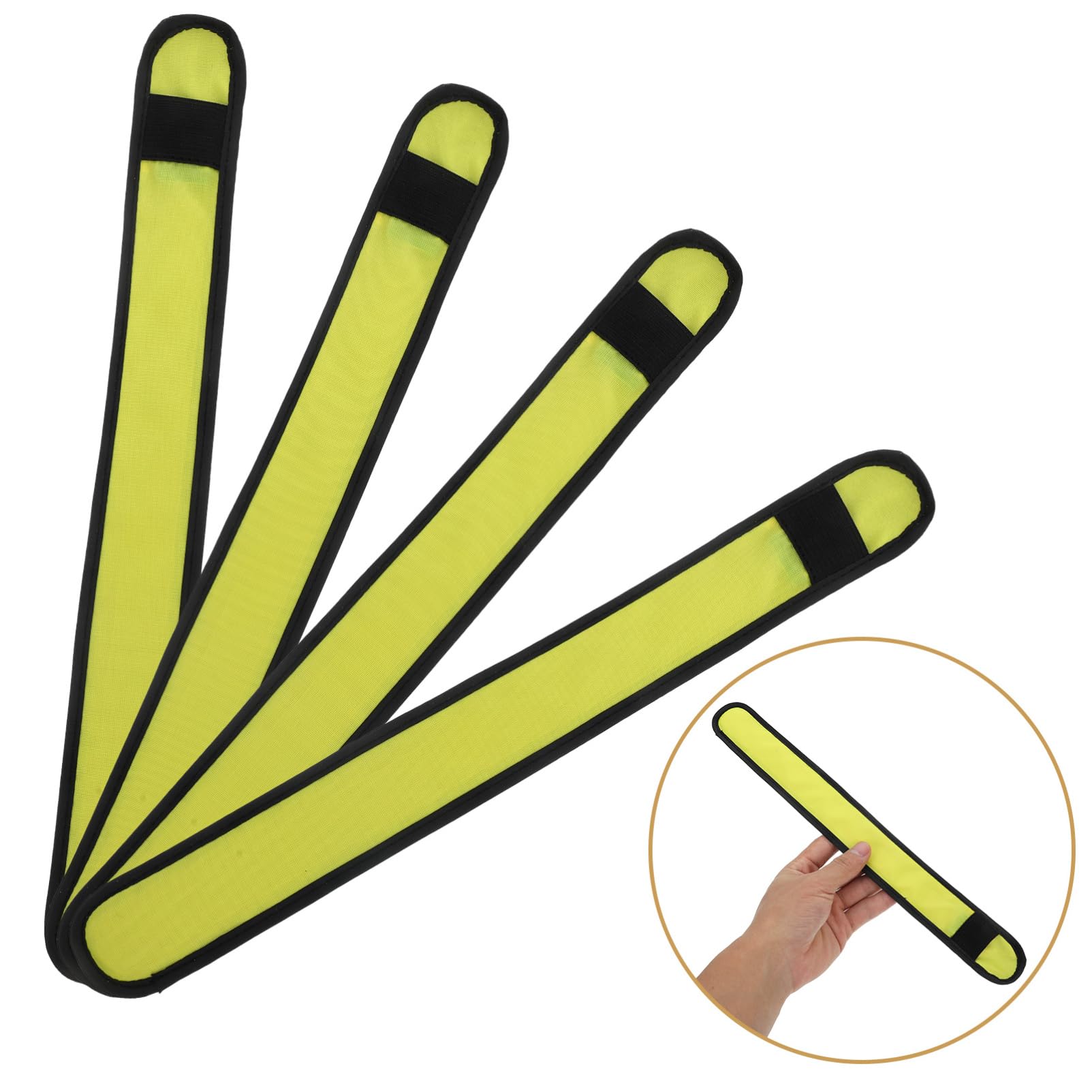 Leuchtring Pferd LED Beinband aus 4 Stück Verschleißfestes und Tragbares Pferdezubehör für Nachtreiten und Training Gelbe Reflektierende Gamaschen für Pferde