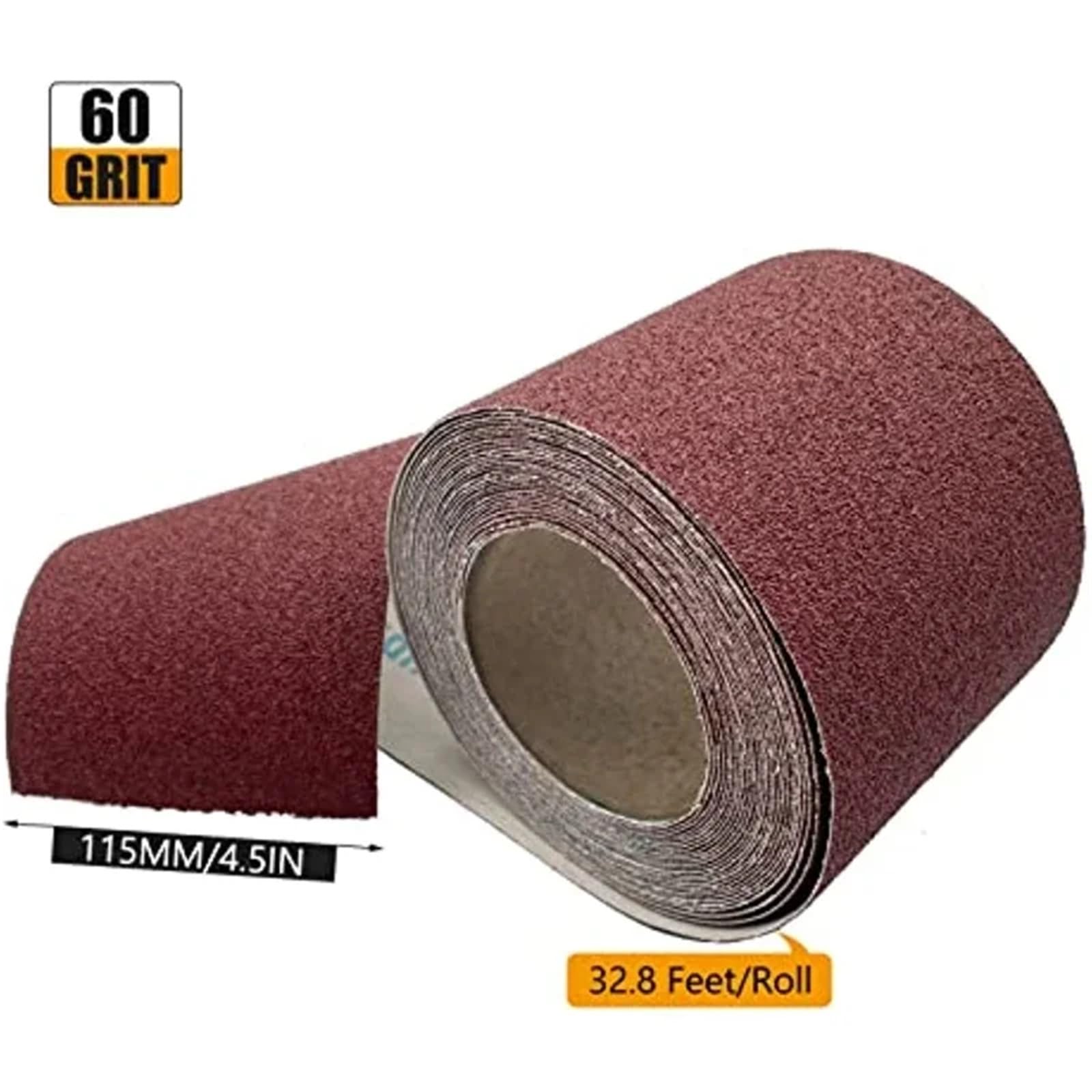 Pasy szlifierskie, Taśma szlifierska 60-600 ziaren 10 m długości 115 mm do stolarki metalowo-szklanej(80 Grit)