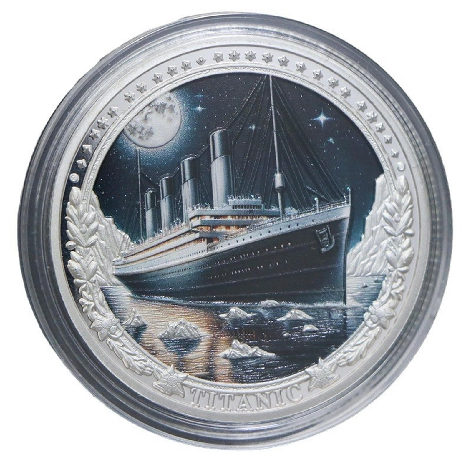 Minkate Silver 2024 Titanic Commemorative Coin Metal Electroplated Love Medal