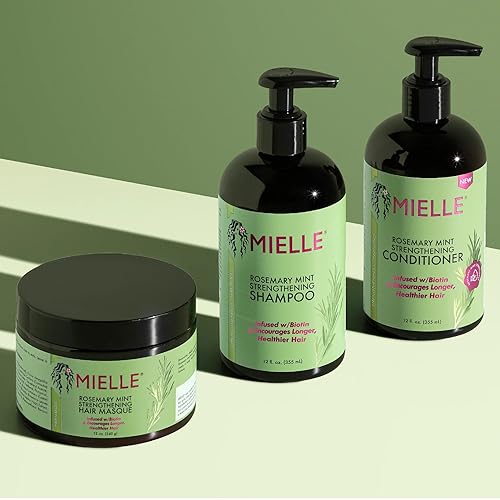 Miniatura 8 de Mielle - Menta de romero - Infusión de biotina - Fomenta el crecimiento de productos para el cabello para un cabello más fuerte y saludable - Set de