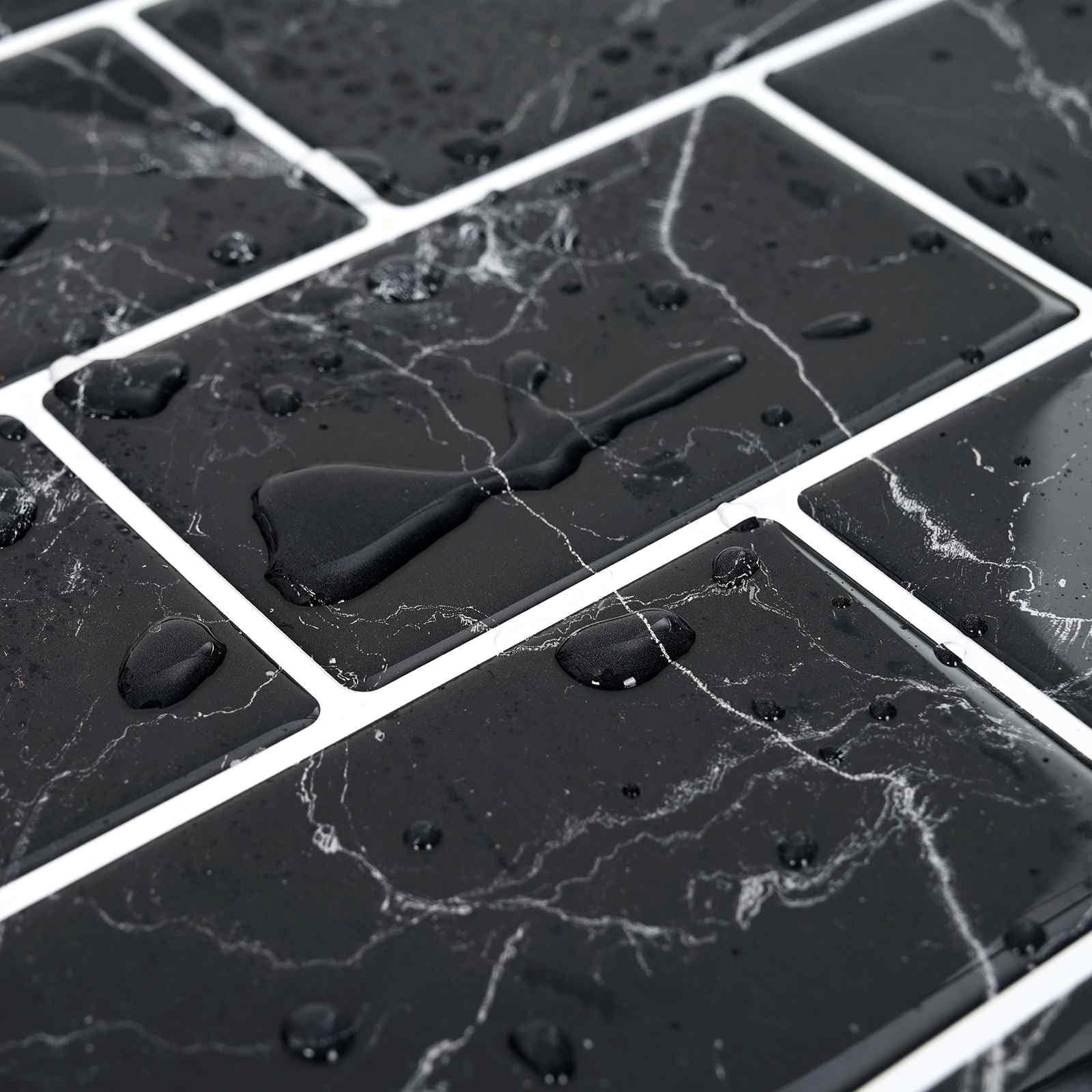 vidaXL Azulejo de metro 50 uds. Mármol Negro 30 x 30 cm
