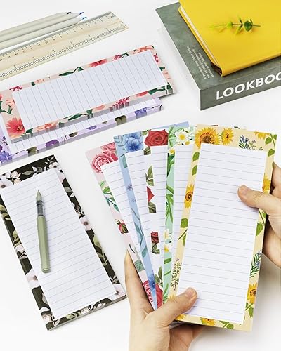 Miniatura 7 de Libretas magnéticas para refrigerador de 9 x 3.5 pulgadas (paquete de 8) bloc de notas magnético grande para refrigerador, lista de compras pequeña,