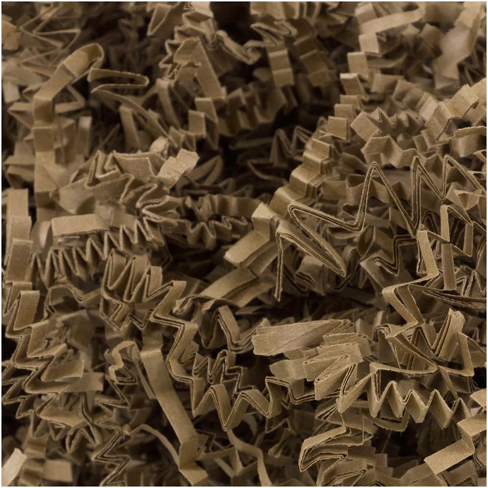 JAM PAPER Crinkle Cut Shred Tissue Paper - Kraft - 40 lb/box