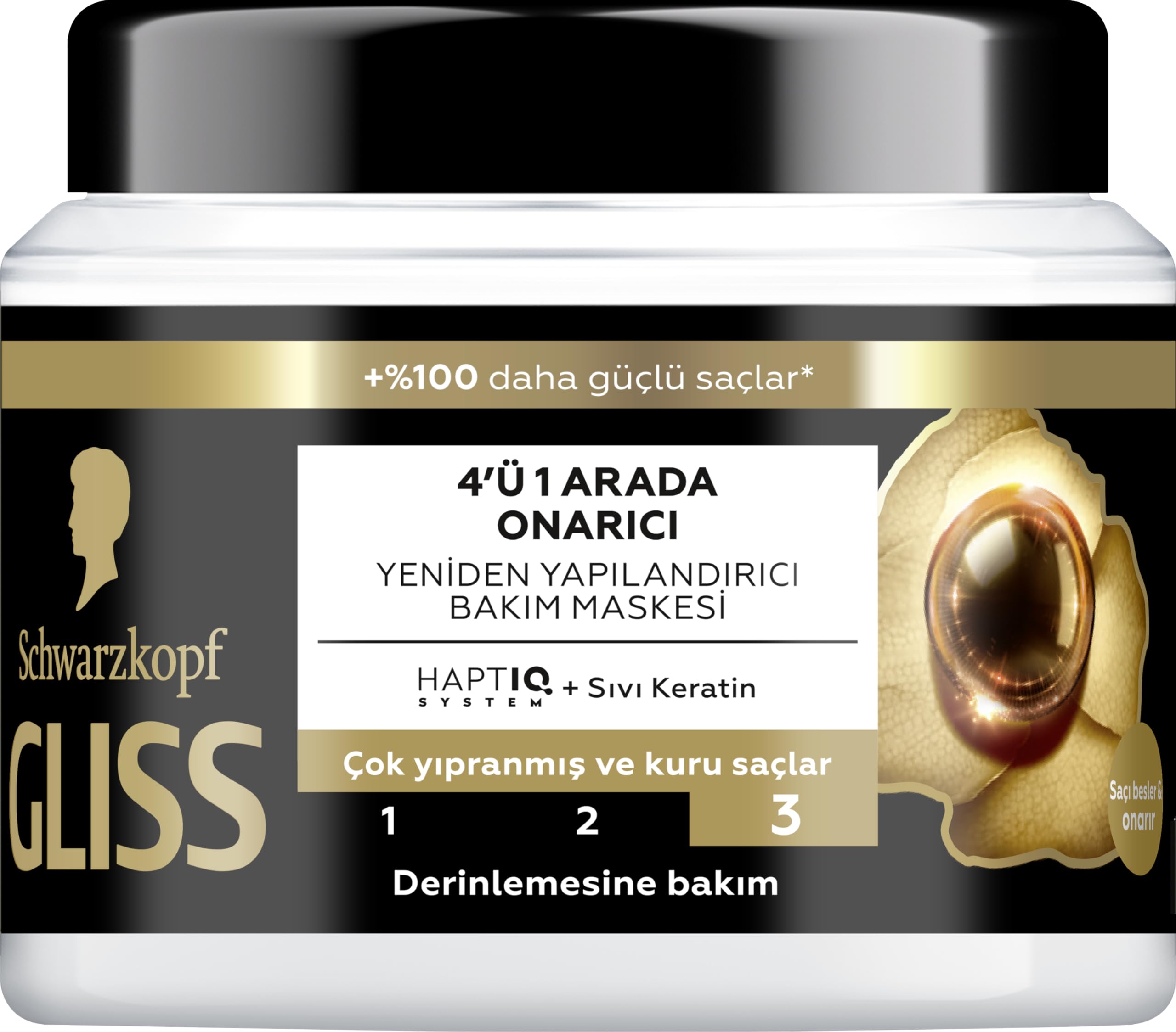 Gliss Ultimate Repair Saç Bakım Maskesi 400ml, Çok Yıpranmış ve Kuru Saçlar