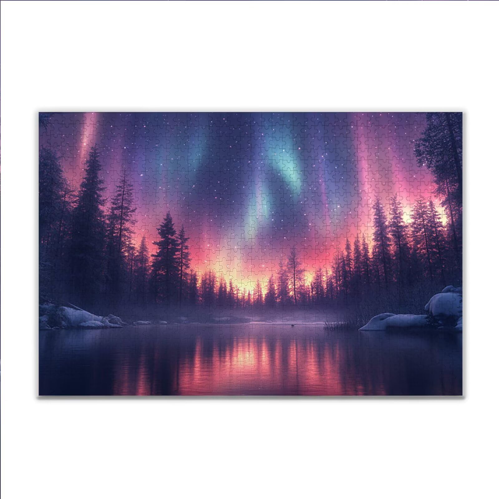 Puzzle dla dorosłych, zorza polarna, ocean, 3000 sztuk, 2025, trudne i niemożliwe, rodzinne wyzwanie, dla mężczyzn, kobiet, seniorów, gry edukacyjne, S-5, 3000 elementów