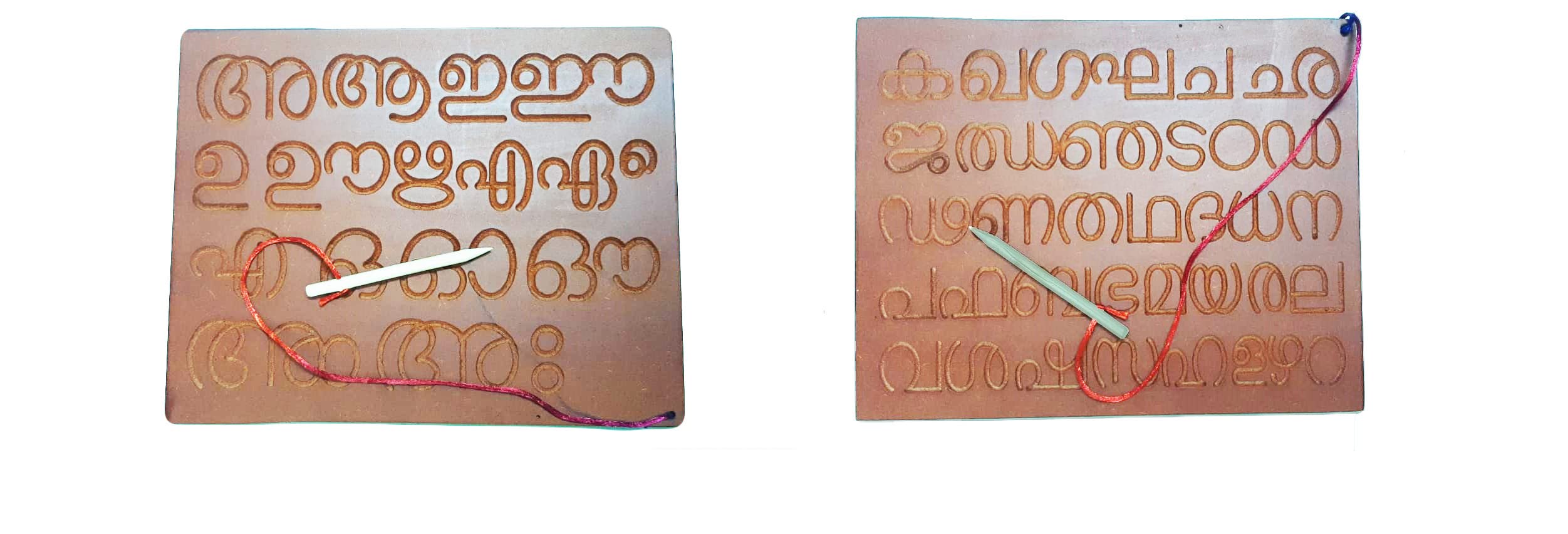 Buy Mojo Toys Wooden Reversible Malayalam varnamala Alphabet letter