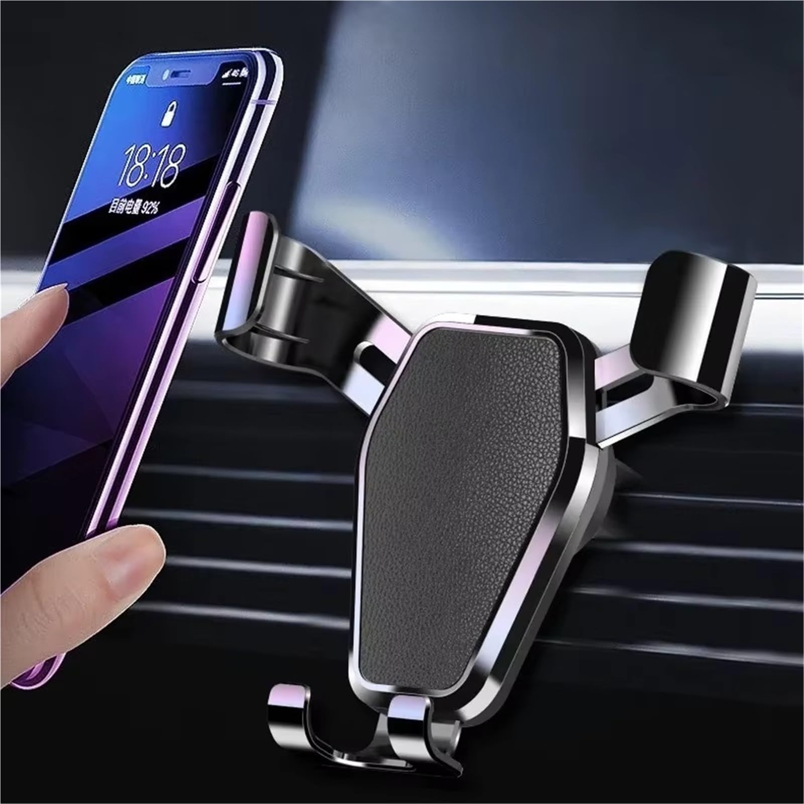 Per Iphone 13 12 Supporto Universale Per Auto A Gravità Telefono Clip Sfiato Telefono Cellulare Smartphone Supporto GPS Supporto Telefono Auto(Black 2)
