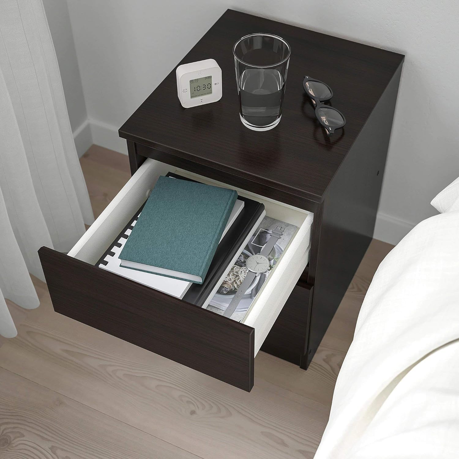 FLAMING INDUSTRIES LLP IKEEAAA Kullen Engineered Wood Chest of 2 Drawers (Brown, 35x49 Cm, 13 3/4x19 1/4") 1