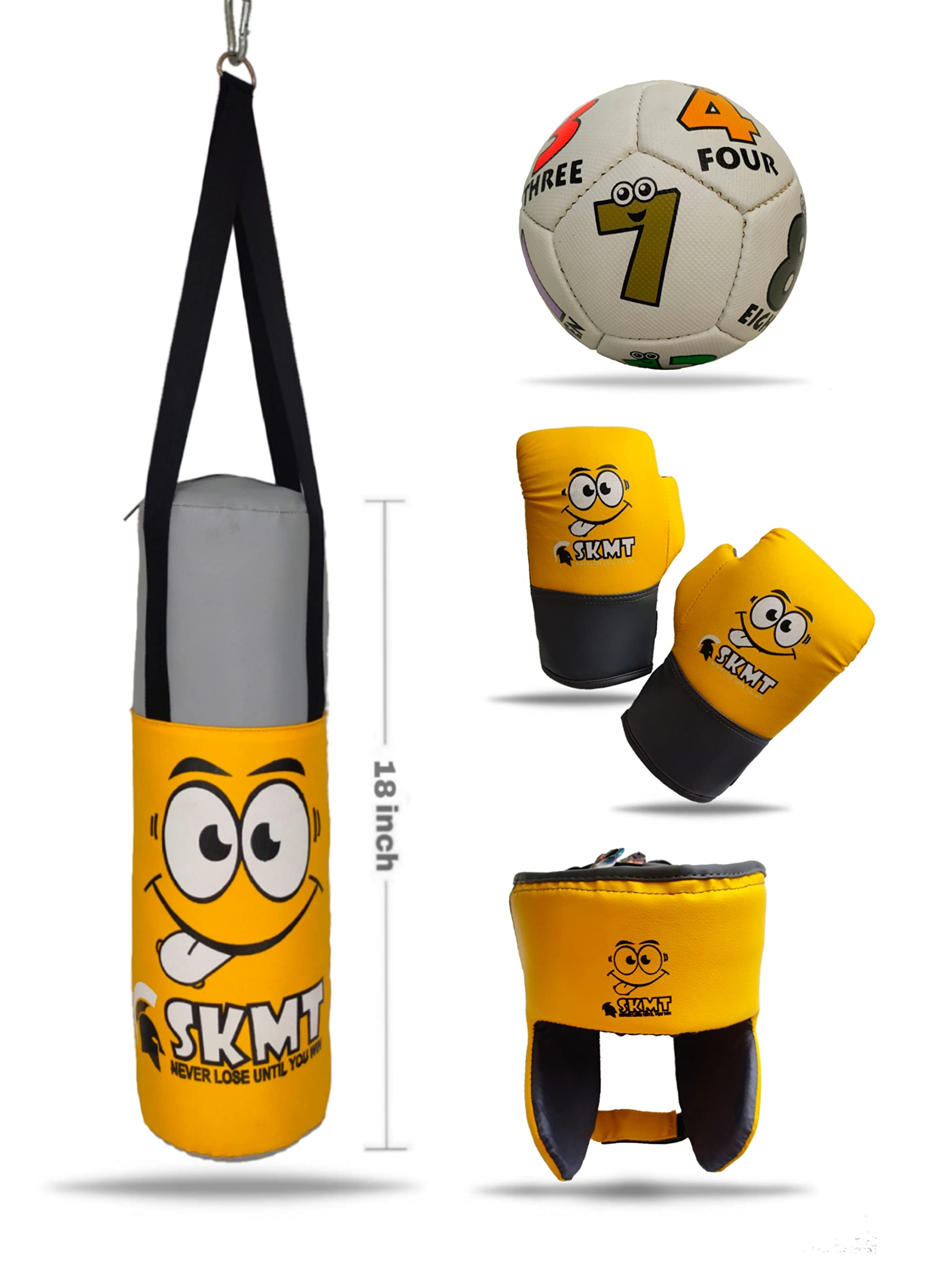 SKMT NEVER LOSE UNTIL YOU WIN Kids Boxing kit with Football Gift Combo Age 2-8 (B09RXMG28K) Amazon Price History, Amazon Price Tracker