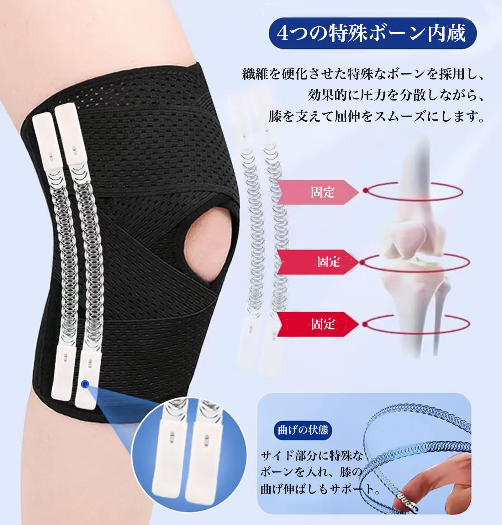 Amazon.co.jp: NISEKO 膝サポーター スポーツ 膝 サポーター 膝固定 V