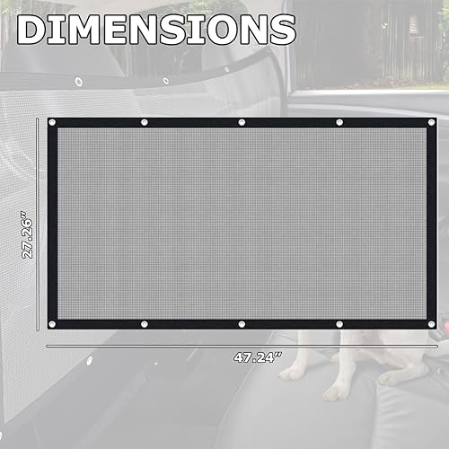 Miniatura 4 de VaygWay Barrera de red de viaje para perros para mascotas  Barrera de malla de seguridad para asiento trasero de alta calidad para mascotas  Red