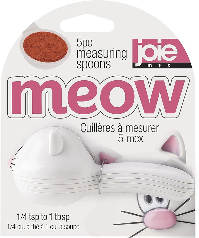 Joie Kitchen Gadgets 067742125002 Meow cat Measuring Spoon, Mixed