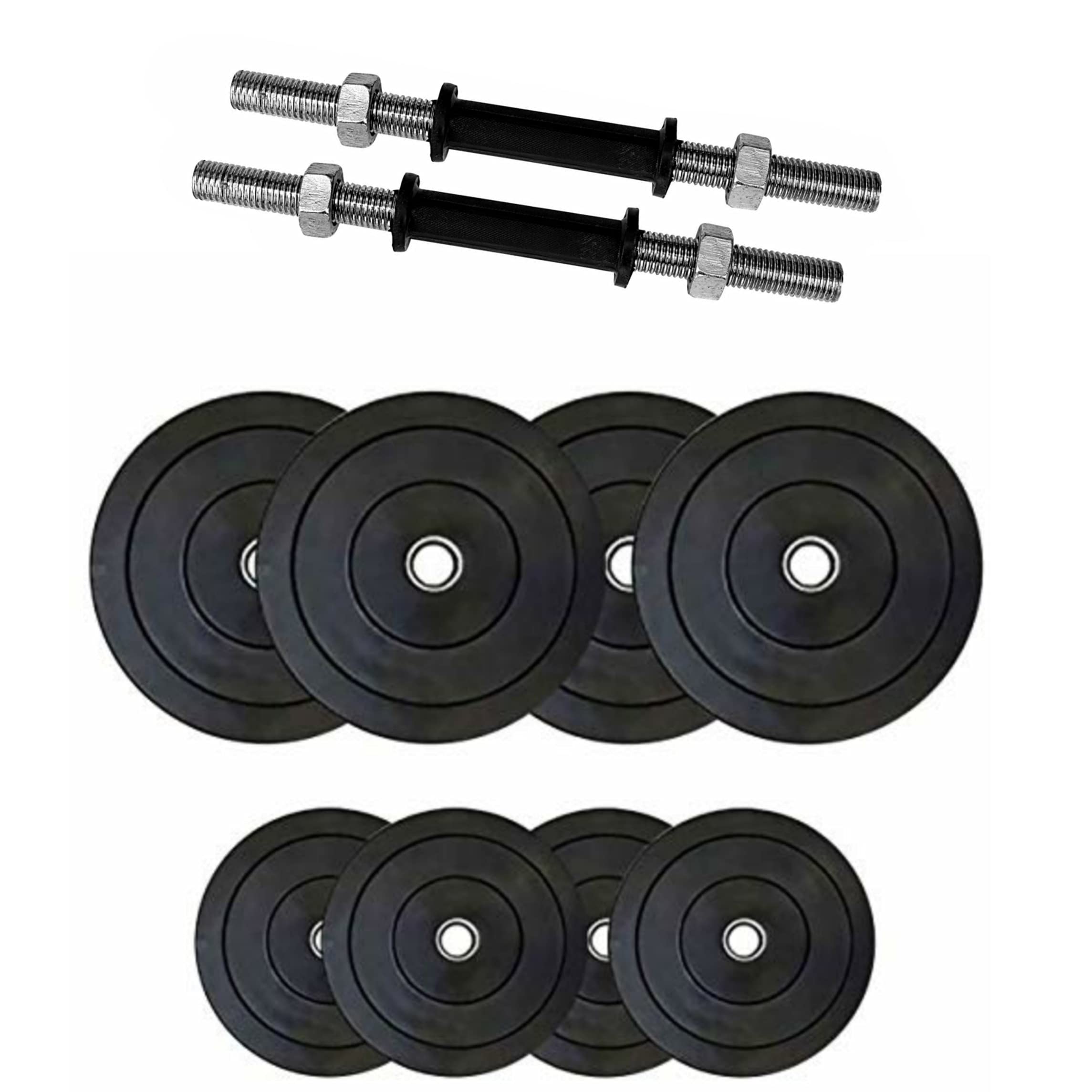 SX Fitness Home Gym Combo, Home Gym Set, Gym Equipment Set, 18 kg Rubber Weight Plates (2Kg X 4 Plates, 2.5Kg X 4 Plates) and Pair of Solid Dumbbell Rod Home Gym Exercise & Fitness Kit (B09821GDK4) Amazon Price History, Amazon Price Tracker
