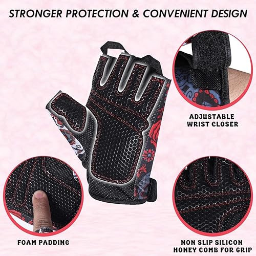 Miniatura 2 de Xtylo Int Workout Gloves for Men & Women Weight Lifting Gloves with Wrist Support, Full Palm Protection, Non-Slip GripGym,Training, Rowing, Cycling,