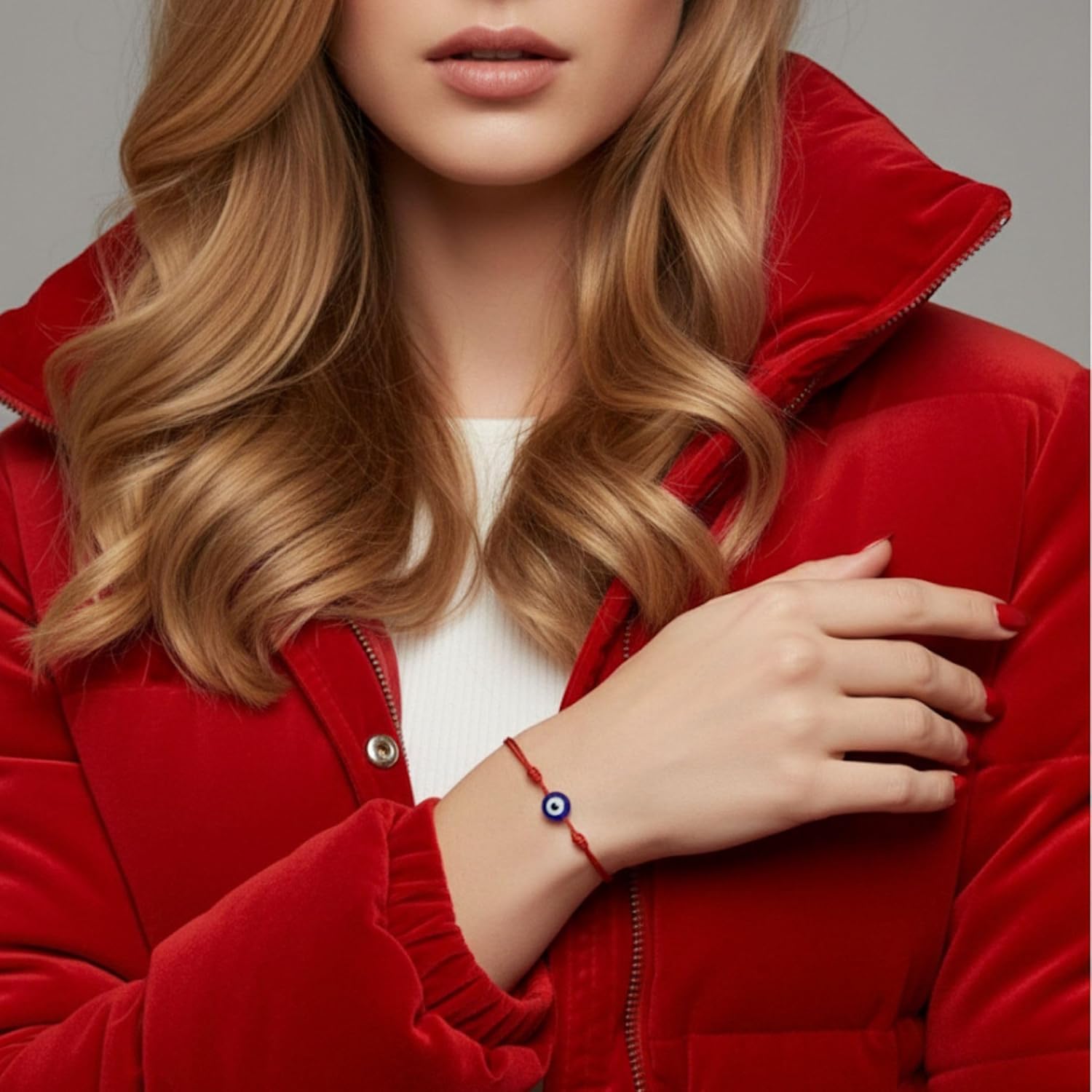 Genuine Evil Eye Protection Bracelet – Adjustable Red String Talisman | Handmade Kabbalah Mal de Ojo with Turkish Glass Bead for Good Luck and Energy Shield - Image 2