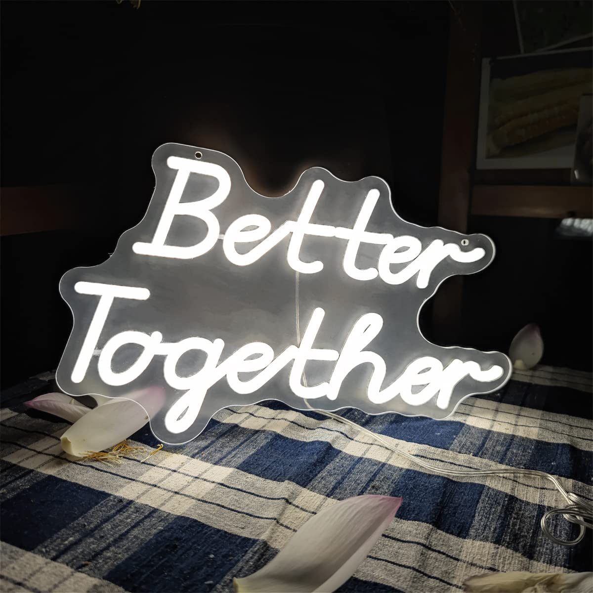 Better Together Neon-Lichtschild, LED-Neonkunst, Neonschild, Neon-USB-betriebenes Schild für Zuhause, Schlafzimmer, Innenbereich, Bar, Spielzimmer, Geschäft, Hotel, Wanddekoration, Weihnachtsfeier für Better Together Neon-Lichtschild, LED-Neonkunst, Neonschild, Neon-USB-betriebenes Schild für Zuhause, Schlafzimmer, Innenbereich, Bar, Spielzimmer, Geschäft, Hotel, Wanddekoration, Weihnachtsfeier für