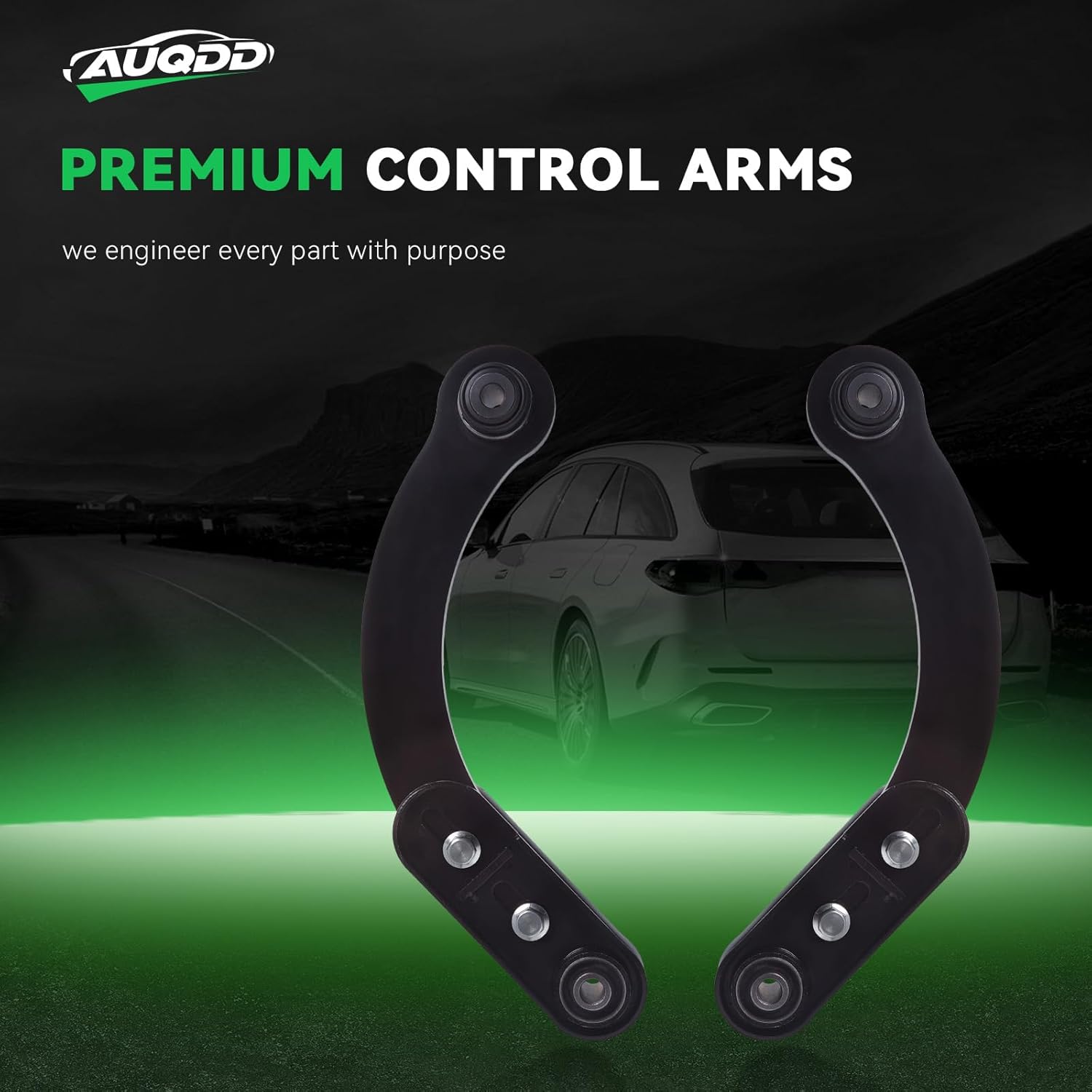 AUQDD 2Pc Rear Upper Control Arm Compatible With 07-12 Do-dge Caliber /07-17 Je-ep Compass Patriot /08-17 Mitsu-bishi Lancer Outlander (NO Evolution),11-15 RVR (Lateral Arm Replace# K100114 CMS251165)
