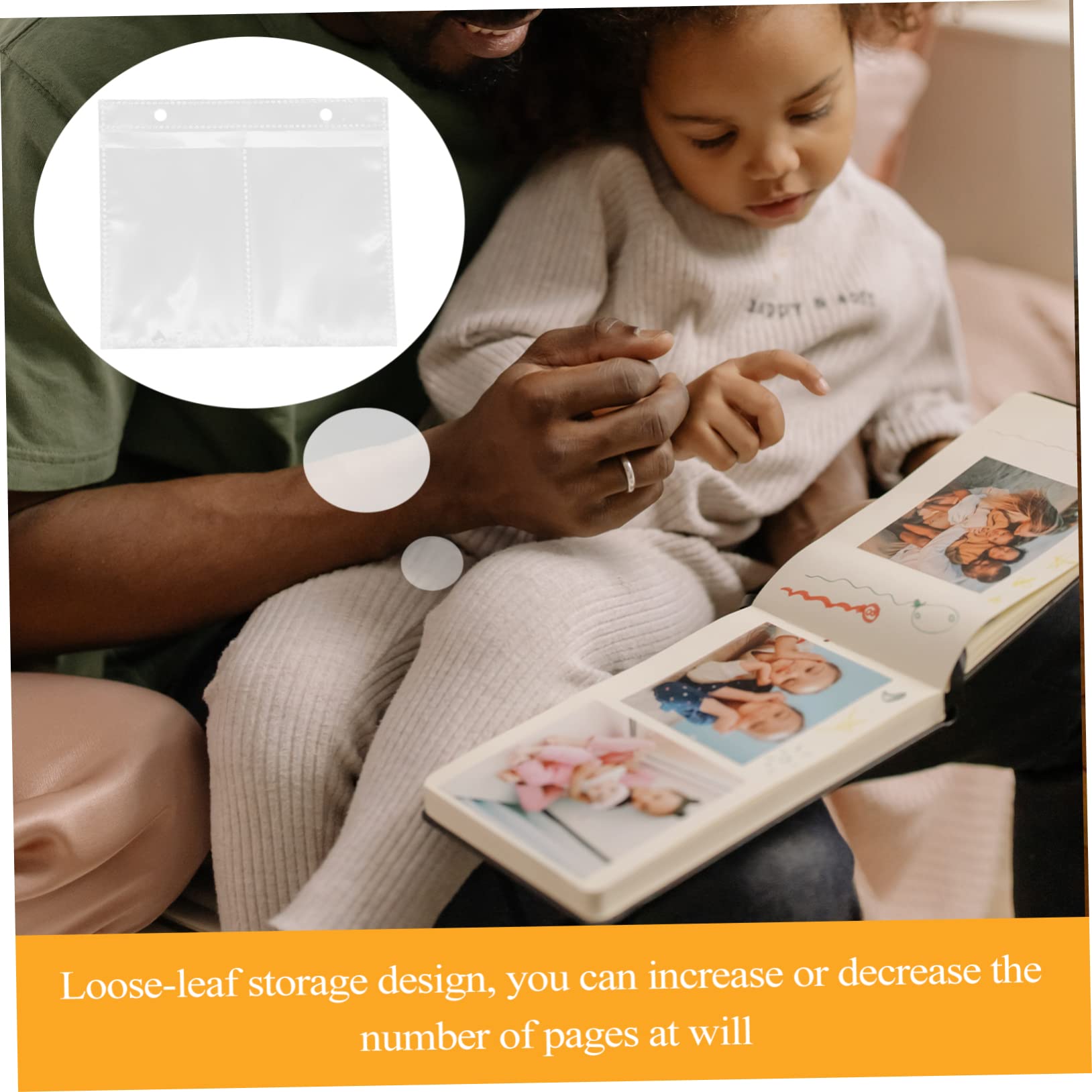 SOLUSTRE 20pcs Album Page Pages Binder Photo Album Refills The Photo Album Small Photo Album Scrapbook Sleeves Binder Photo Pockets Photo Binder Inserts Transparent Mini Album Blue Plastic