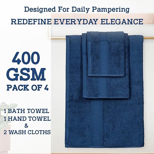 Miniatura 3 de Casa Lino Juego de 6 toallas de baño de lujo de chocolate extra grandes, 100% algodón suave de 700 GSM, gruesas, absorbentes, de secado rápido,