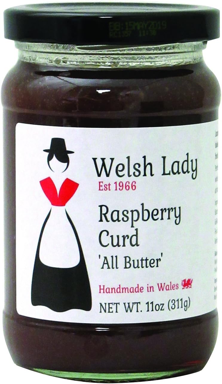 Welsh Lady Preserves All Butter Curd, Raspberry, 11 Ounce